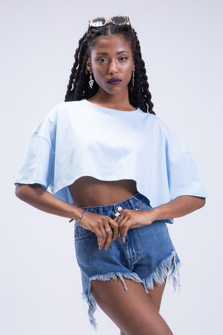 Blasé Distressed Hem Shorts