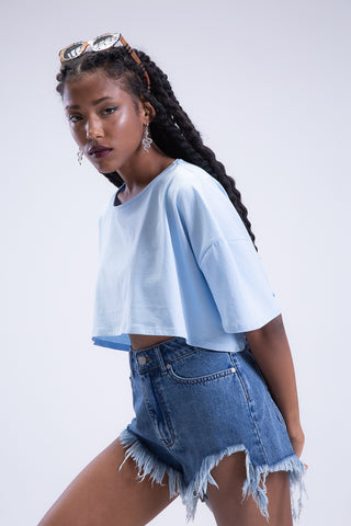 Blasé Distressed Hem Shorts