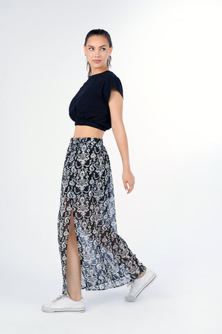 Baroque Babe Slit Skirt