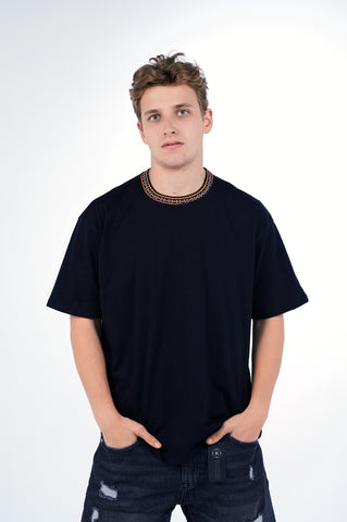 Oversized Arabesque Jacquard Crewneck