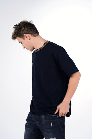 Oversized Arabesque Jacquard Crewneck