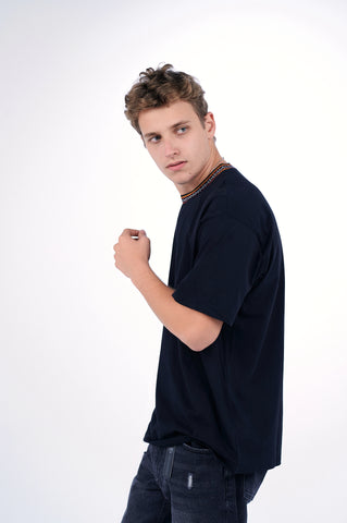 Oversized Arabesque Jacquard Crewneck