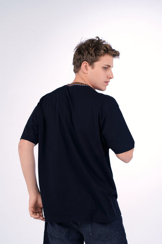 Oversized Arabesque Jacquard Crewneck