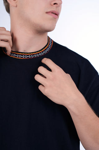 Oversized Arabesque Jacquard Crewneck