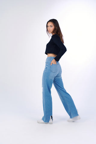 Plain Jane Long Sleeve Cropped Tee