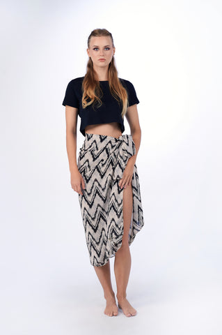 Knot Waist Cover Up Skirt