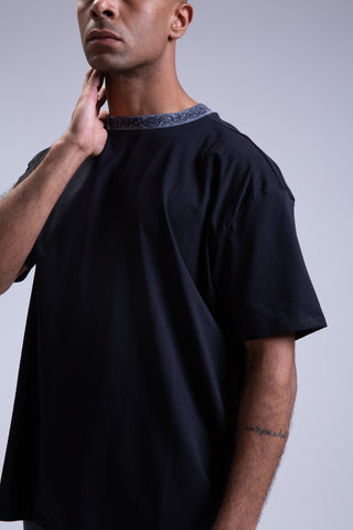 Oversized Emoticon Jacquard Crewneck