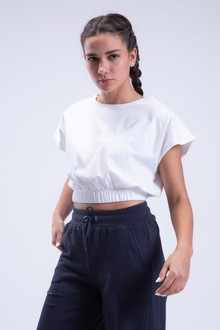 End Game Elasticated Hem Cropped Tee
