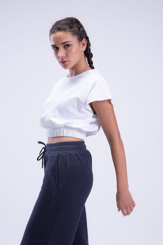 End Game Elasticated Hem Cropped Tee