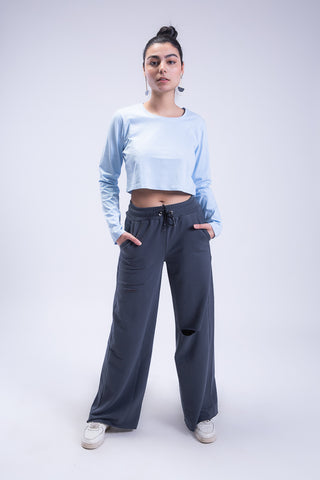Plain Jane Long Sleeve Cropped Tee