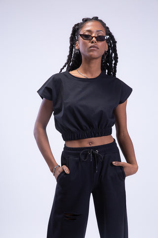 End Game Elasticated Hem Cropped Tee