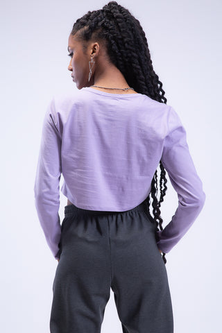 Plain Jane Long Sleeve Cropped Tee
