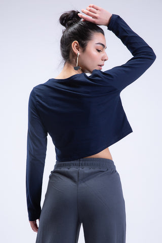 Plain Jane Long Sleeve Cropped Tee
