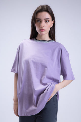 Oversized Desert Rose Jacquard Crewneck