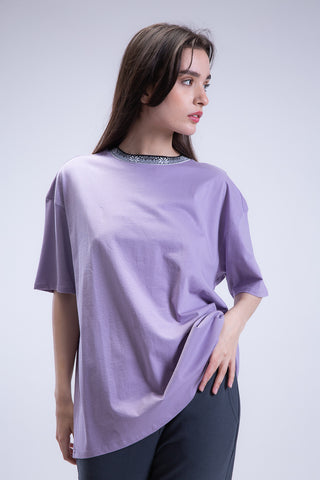 Oversized Desert Rose Jacquard Crewneck