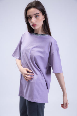 Oversized Desert Rose Jacquard Crewneck