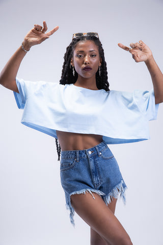 Oversized Short N Sweet Cropped Tee