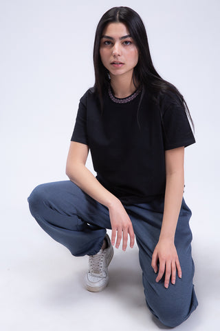 Prism Jacquard Crewneck