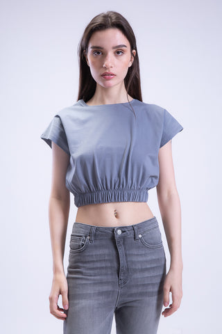 End Game Elasticated Hem Cropped Tee