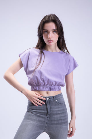End Game Elasticated Hem Cropped Tee