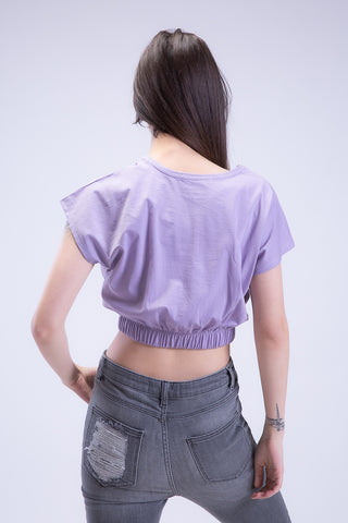End Game Elasticated Hem Cropped Tee