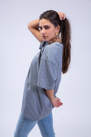 Oversized Desert Rose Jacquard Crewneck