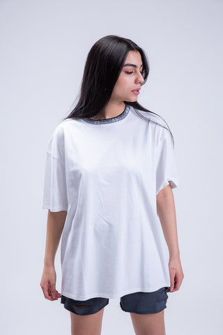 Oversized Desert Rose Jacquard Crewneck