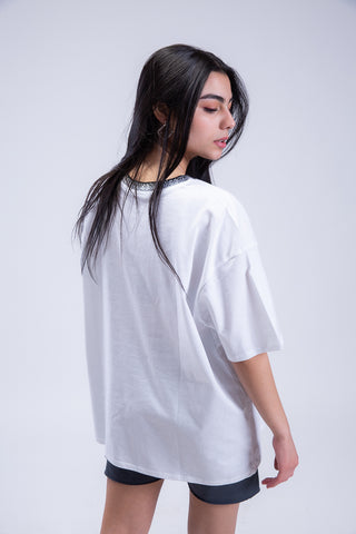 Oversized Desert Rose Jacquard Crewneck
