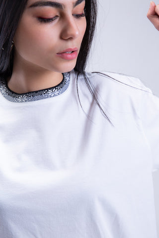Oversized Desert Rose Jacquard Crewneck