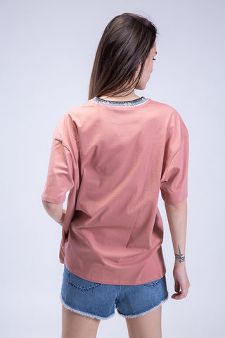 Oversized Desert Rose Jacquard Crewneck