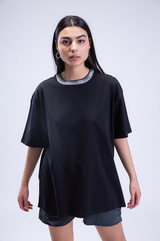 Oversized Desert Rose Jacquard Crewneck