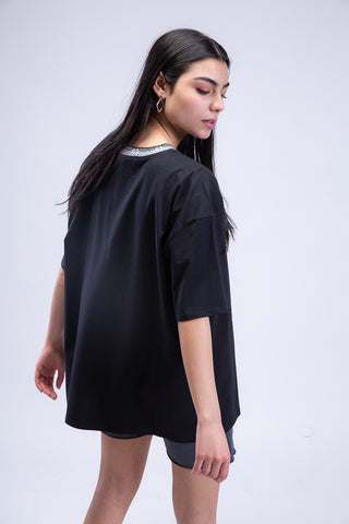 Oversized Desert Rose Jacquard Crewneck