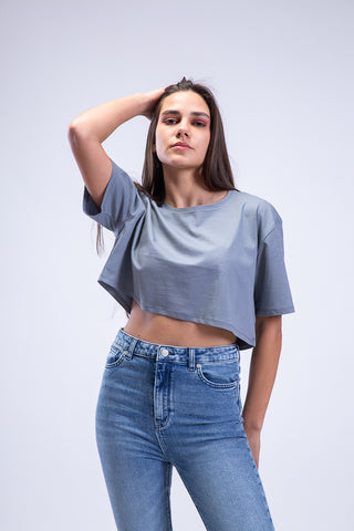 Oversized Short N Sweet Cropped Tee