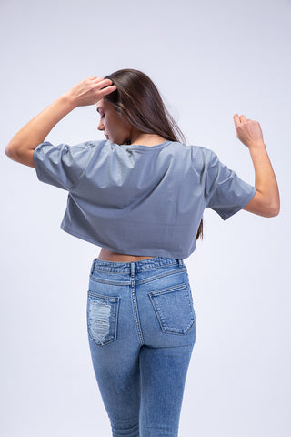 Oversized Short N Sweet Cropped Tee