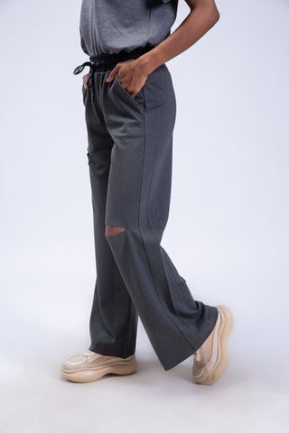 Untamed Distressed Straight-Leg Sweatpants